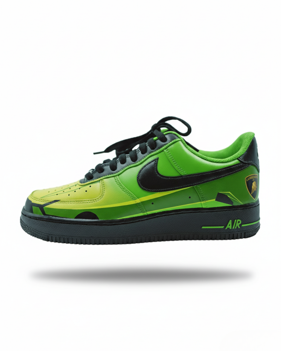Lamborghini Green/Black | Custom Nike Air Force 1 - Image 3
