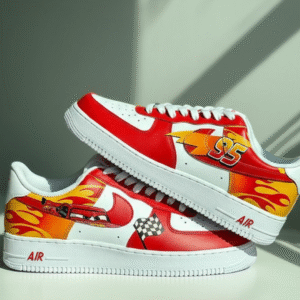 Lightning Mcqueen Inspired Art | Custom Nike Air Force 1