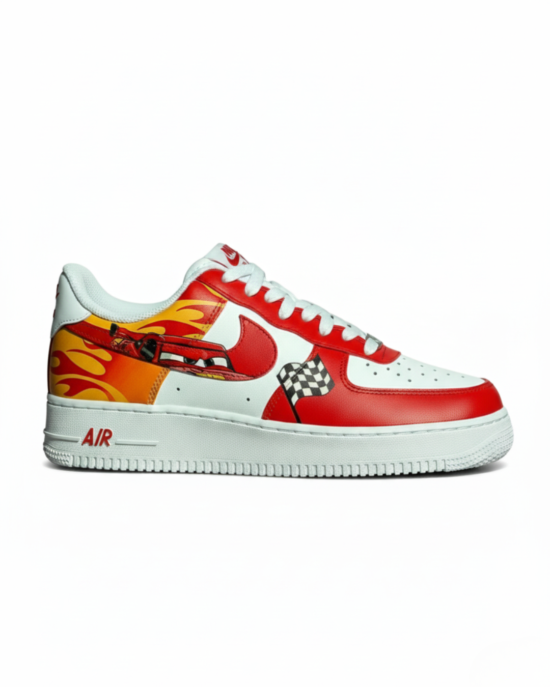Lightning Mcqueen Inspired Art | Custom Nike Air Force 1 - Image 3