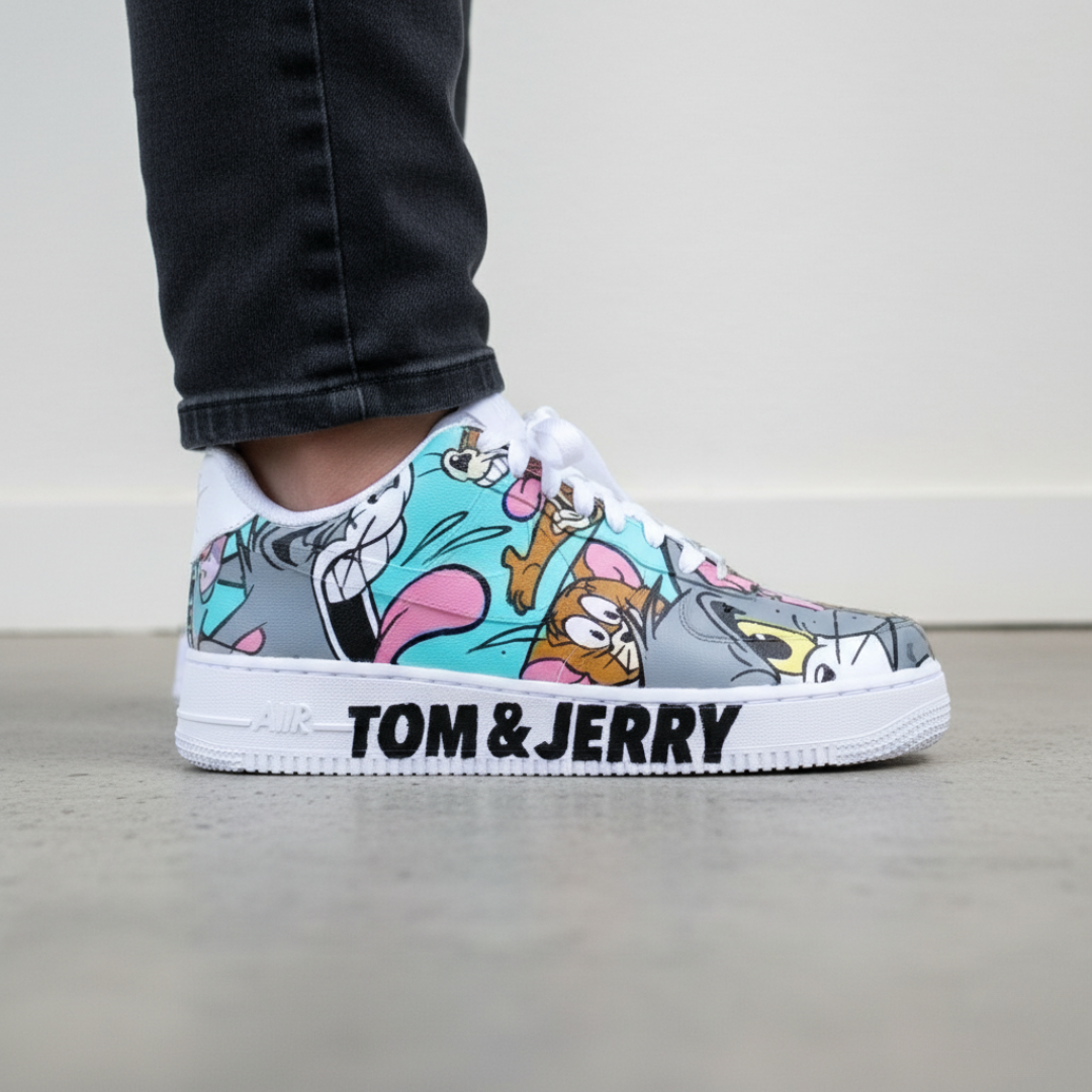 Tom And Jerry Art | Custom Nike Air Force 1 - Image 2