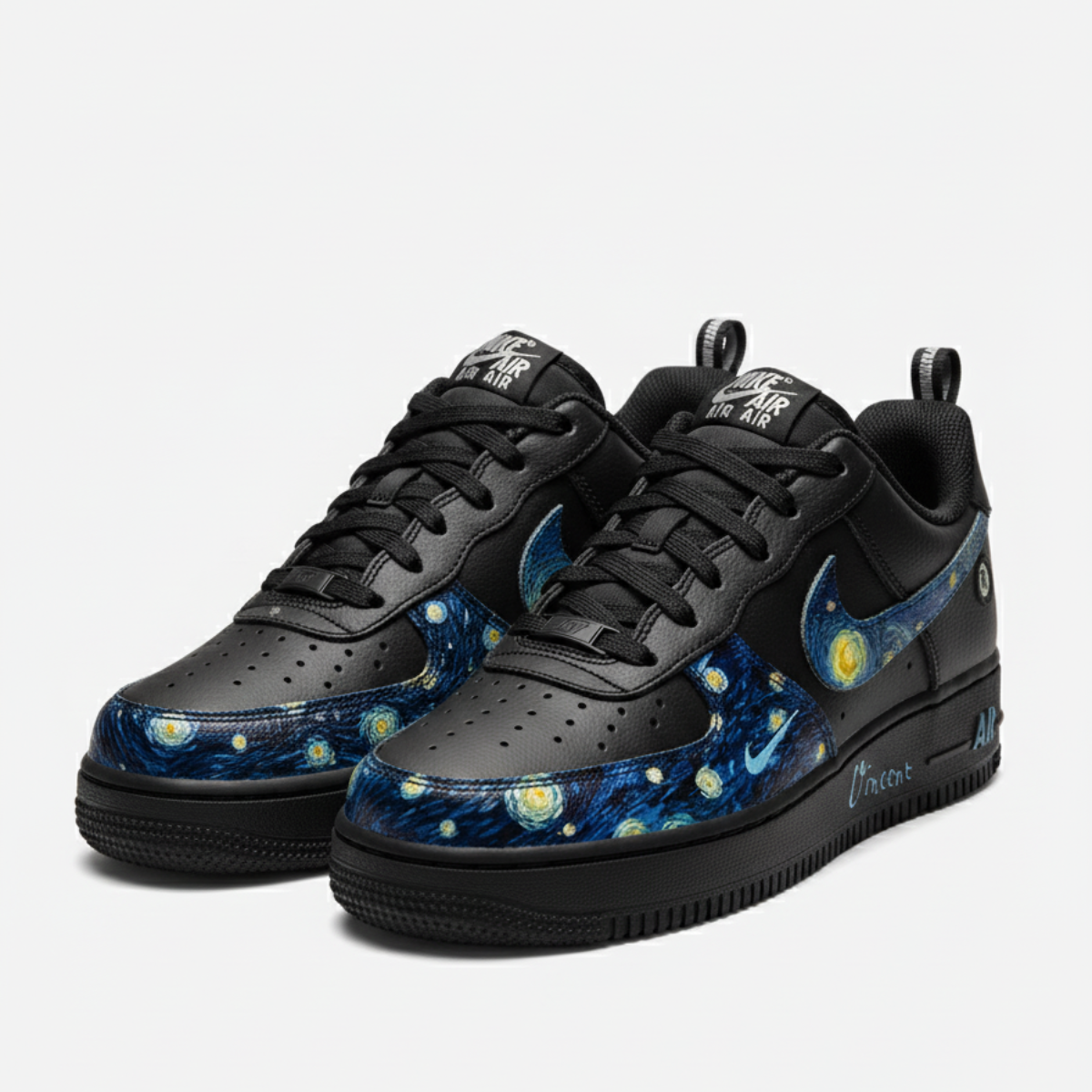 Vincent Van Gogh Art | Custom Nike Air Force 1 - Image 3